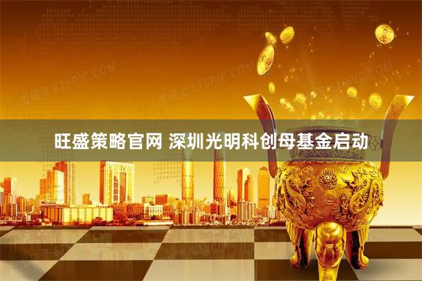 旺盛策略官网 深圳光明科创母基金启动